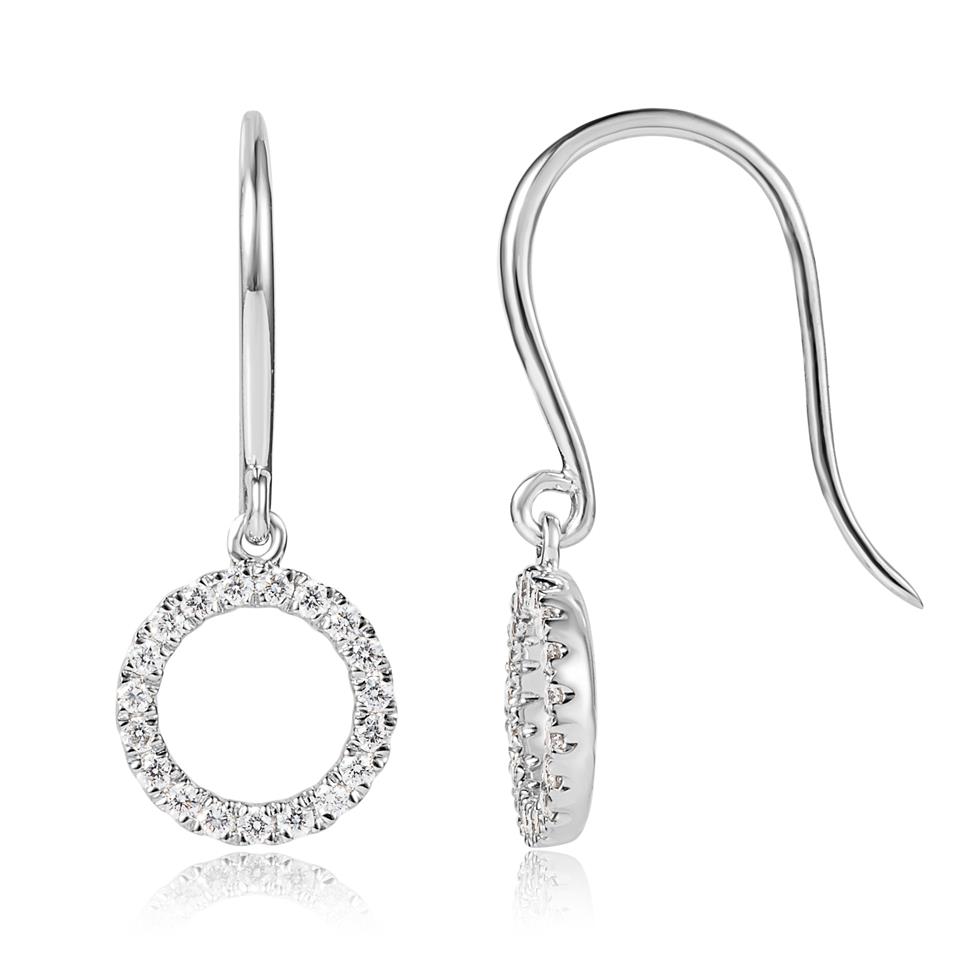 Union 18ct White Gold Diamond Drop Earrings Thumbnail Image 0