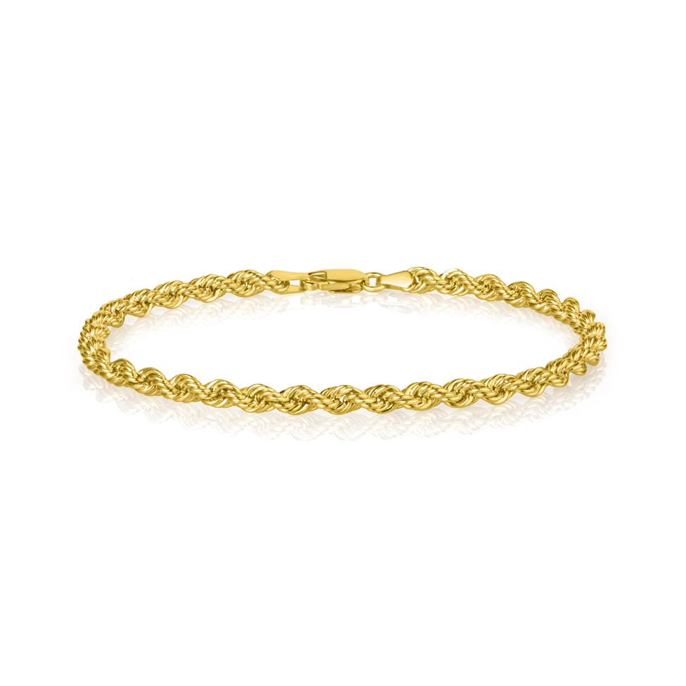 18ct Yellow Gold Rope Link Bracelet Thumbnail Image 0