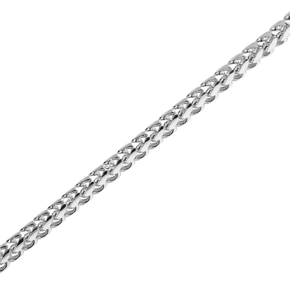 18ct White Gold Franco Link Chain 50cm Thumbnail Image 2