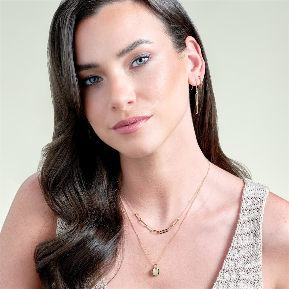 18ct Yellow Gold Paperlink Necklace Thumbnail Image 4