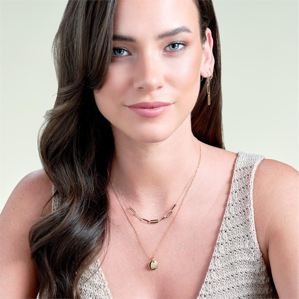 18ct Yellow Gold Paperlink Necklace Thumbnail Image 1