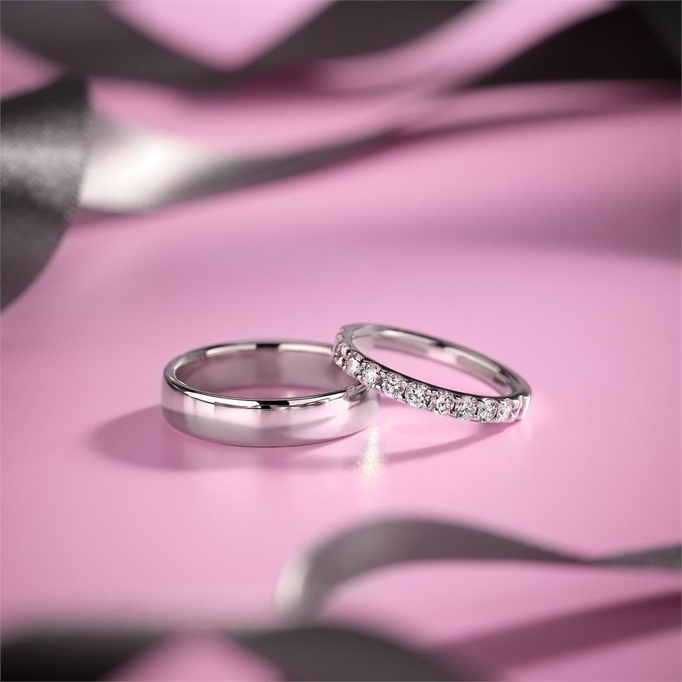 Platinum Diamond Half Eternity Ring 0.70ct Thumbnail Image 1