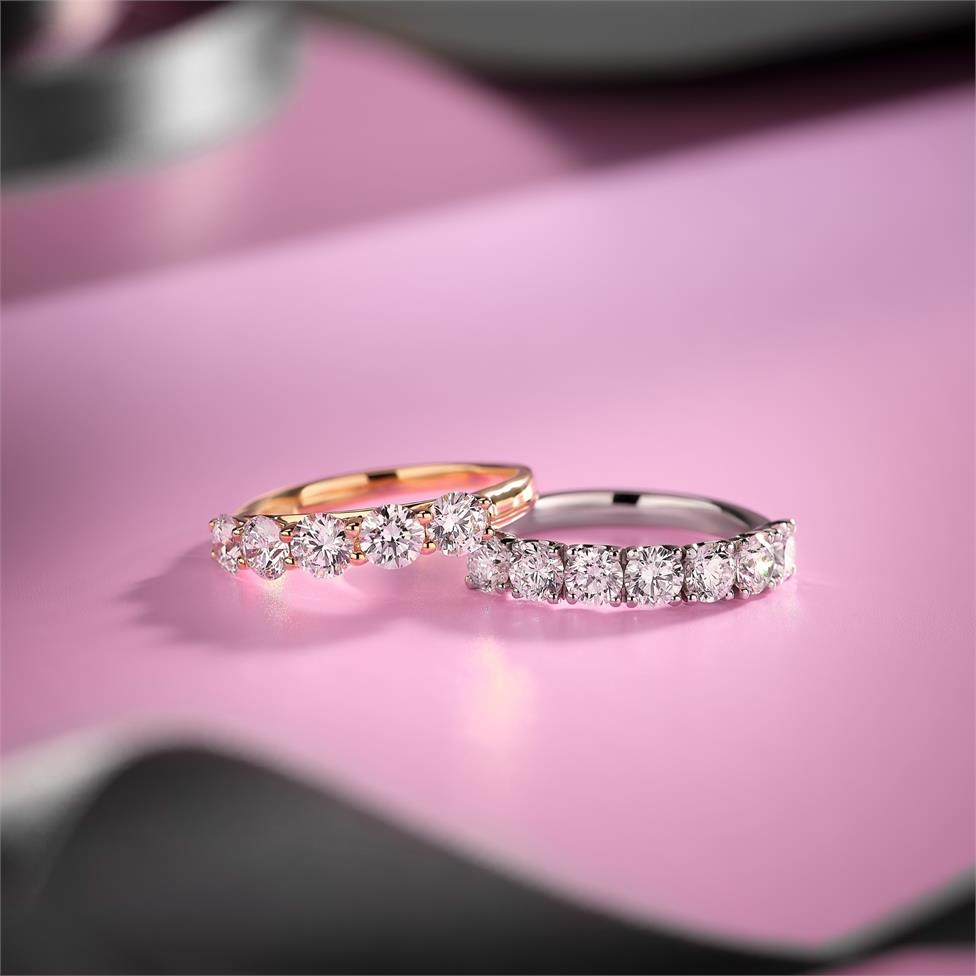 Platinum Diamond Seven Stone Half Eternity Ring 1.70ct Thumbnail Image 1