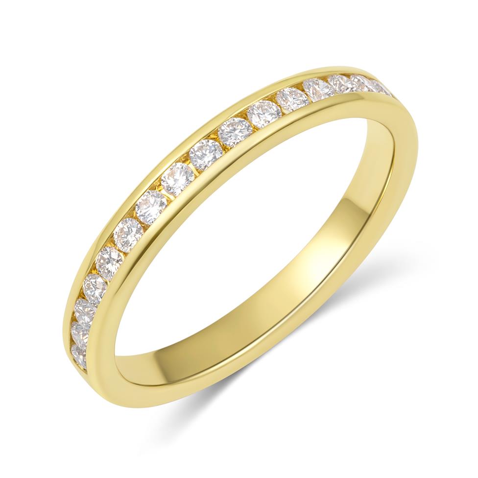 18ct Yellow Gold Diamond Half Eternity Ring 0.25ct Thumbnail Image 0