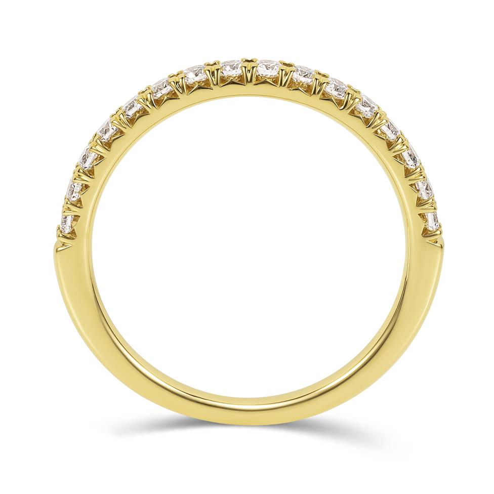 18ct Yellow Gold Diamond Half Eternity Ring 0.34ct Thumbnail Image 2