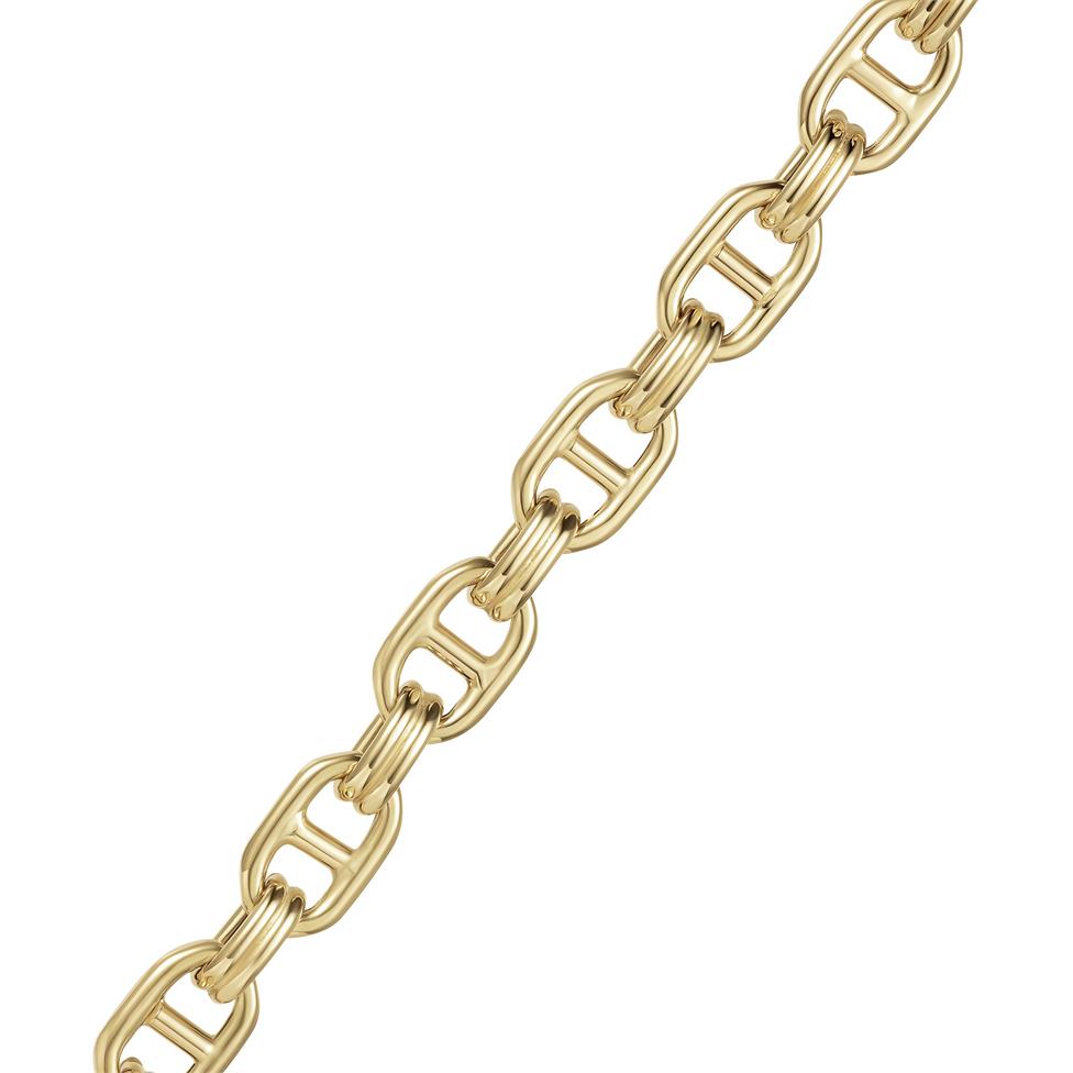18ct Yellow Gold Anchor Link Bracelet Thumbnail Image 1