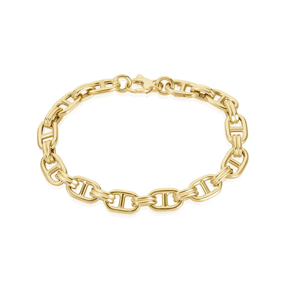 18ct Yellow Gold Anchor Link Bracelet Thumbnail Image 0