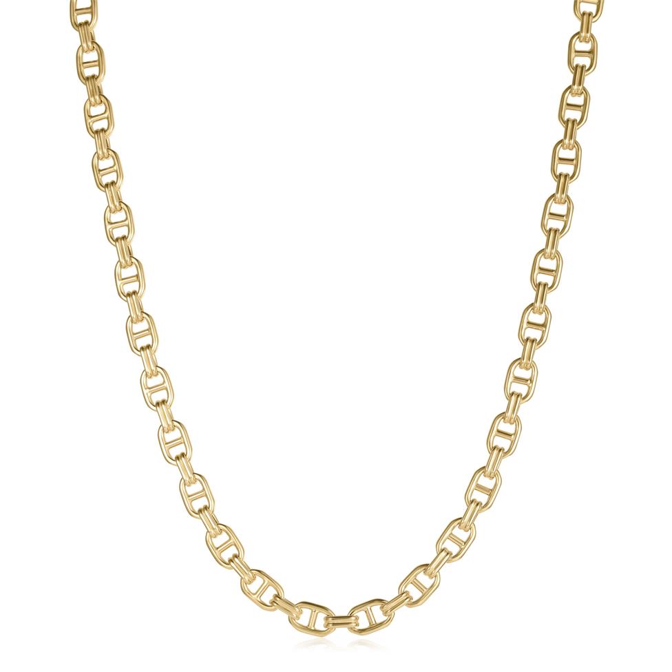 18ct Yellow Gold Anchor Link Necklace 50cm Thumbnail Image 0