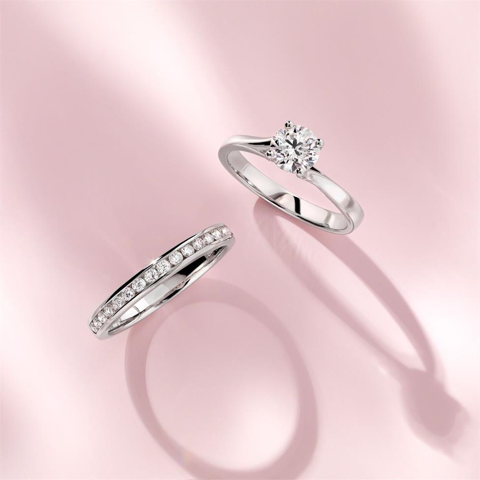 Platinum Diamond Half Eternity Ring 0.33ct Thumbnail Image 4