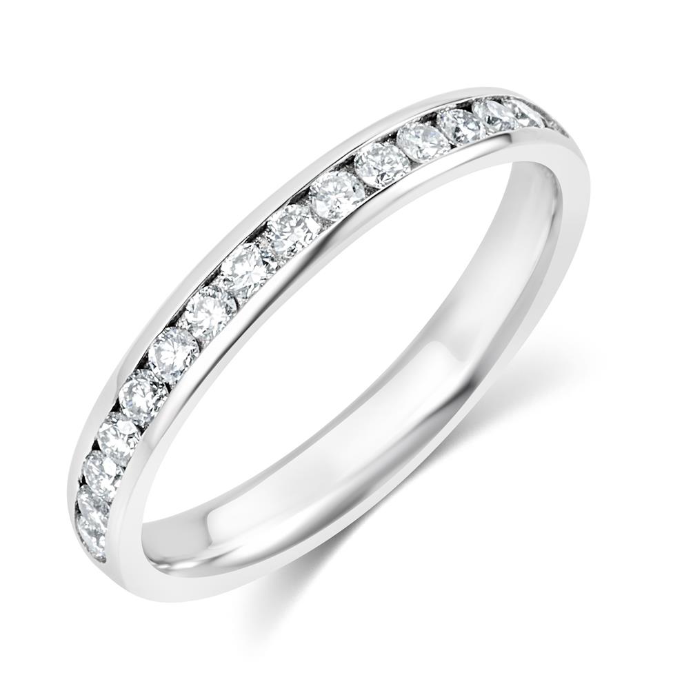 Platinum Diamond Half Eternity Ring 0.33ct Thumbnail Image 0