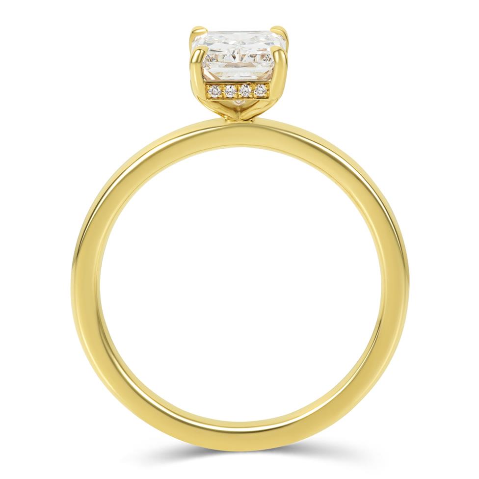 18ct Yellow Gold Radiant Diamond Engagement Ring 1.50ct Thumbnail Image 3