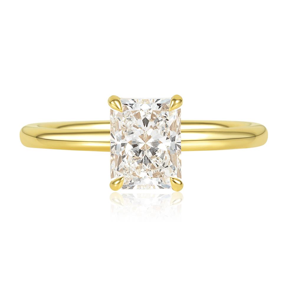 18ct Yellow Gold Radiant Diamond Engagement Ring 1.50ct Thumbnail Image 2
