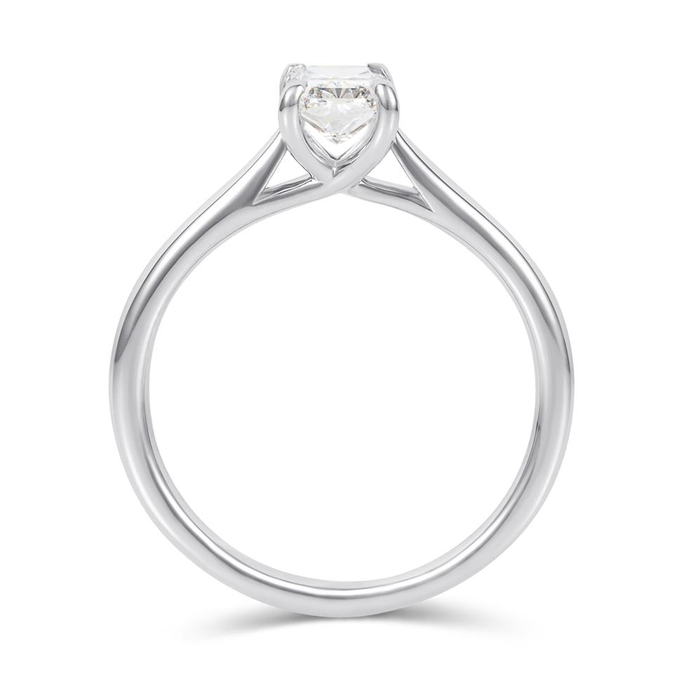 Platinum Radiant Diamond Solitaire Engagement Ring 0.80ct Thumbnail Image 2