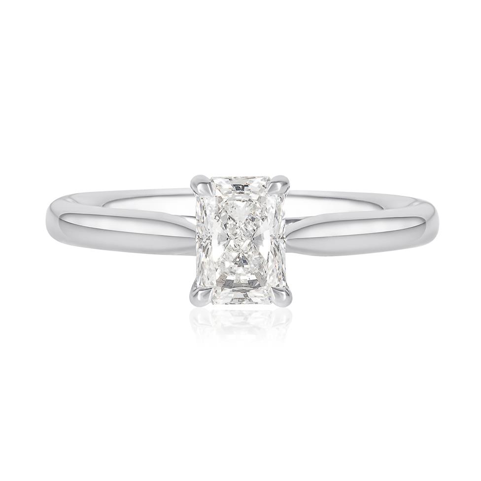 Platinum Radiant Diamond Solitaire Engagement Ring 0.80ct Thumbnail Image 1