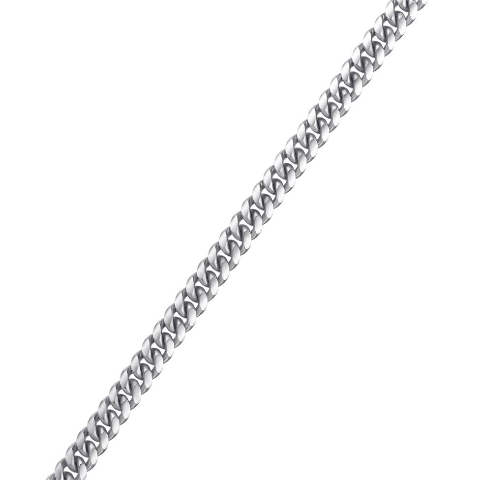 18ct White Gold Curb Chain 50cm Thumbnail Image 0