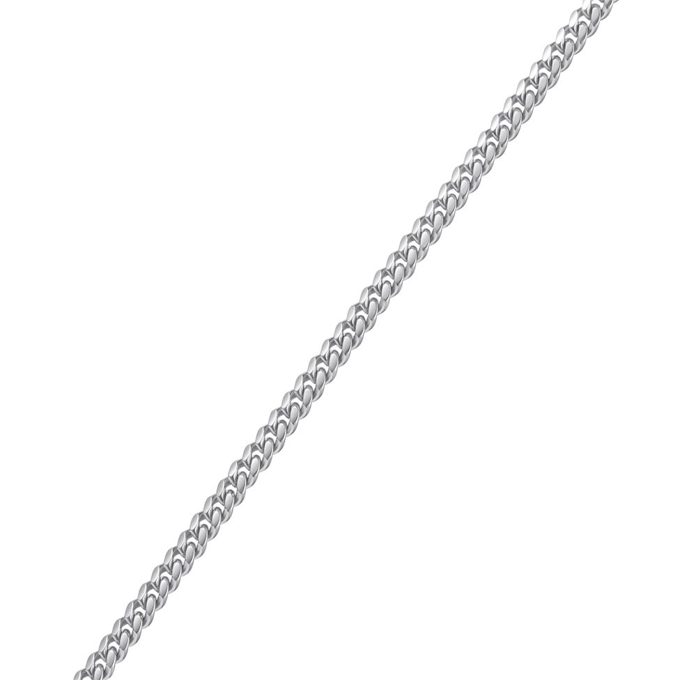 18ct White Gold Curb Chain 50cm Thumbnail Image 0