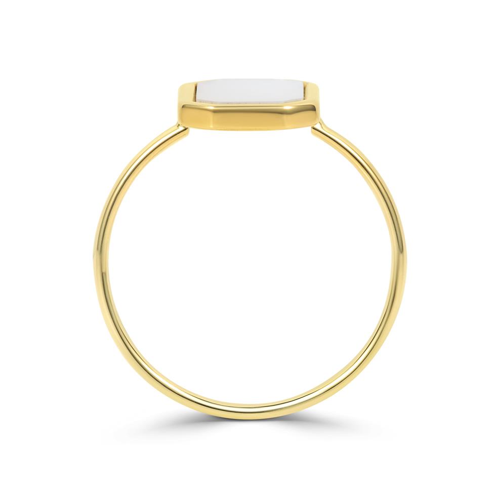 Nova 18ct Yellow Gold Octagon Mother of Pearl Ring  Thumbnail Image 2