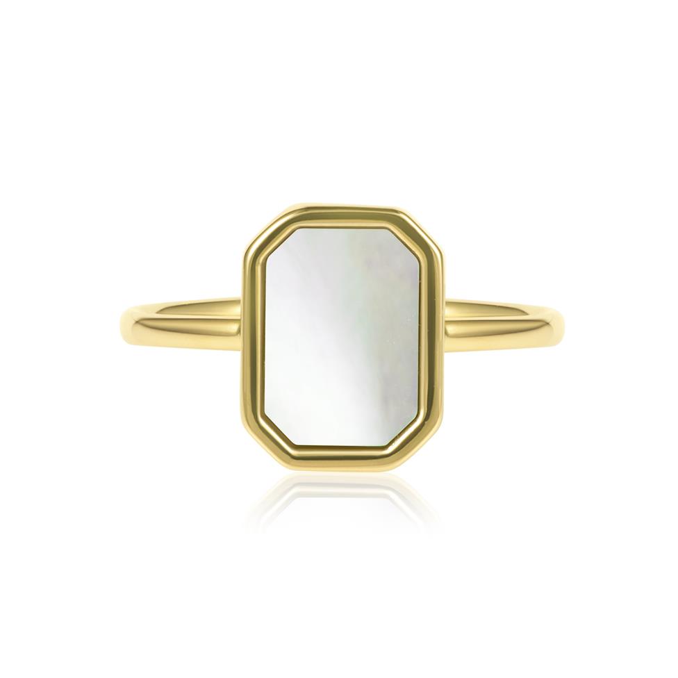 Nova 18ct Yellow Gold Octagon Mother of Pearl Ring  Thumbnail Image 1
