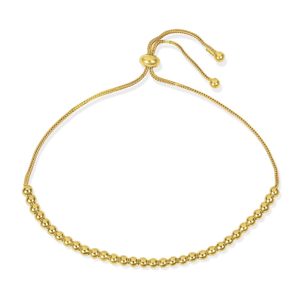 18ct Yellow Gold Bead Toggle Bracelet Thumbnail Image 0