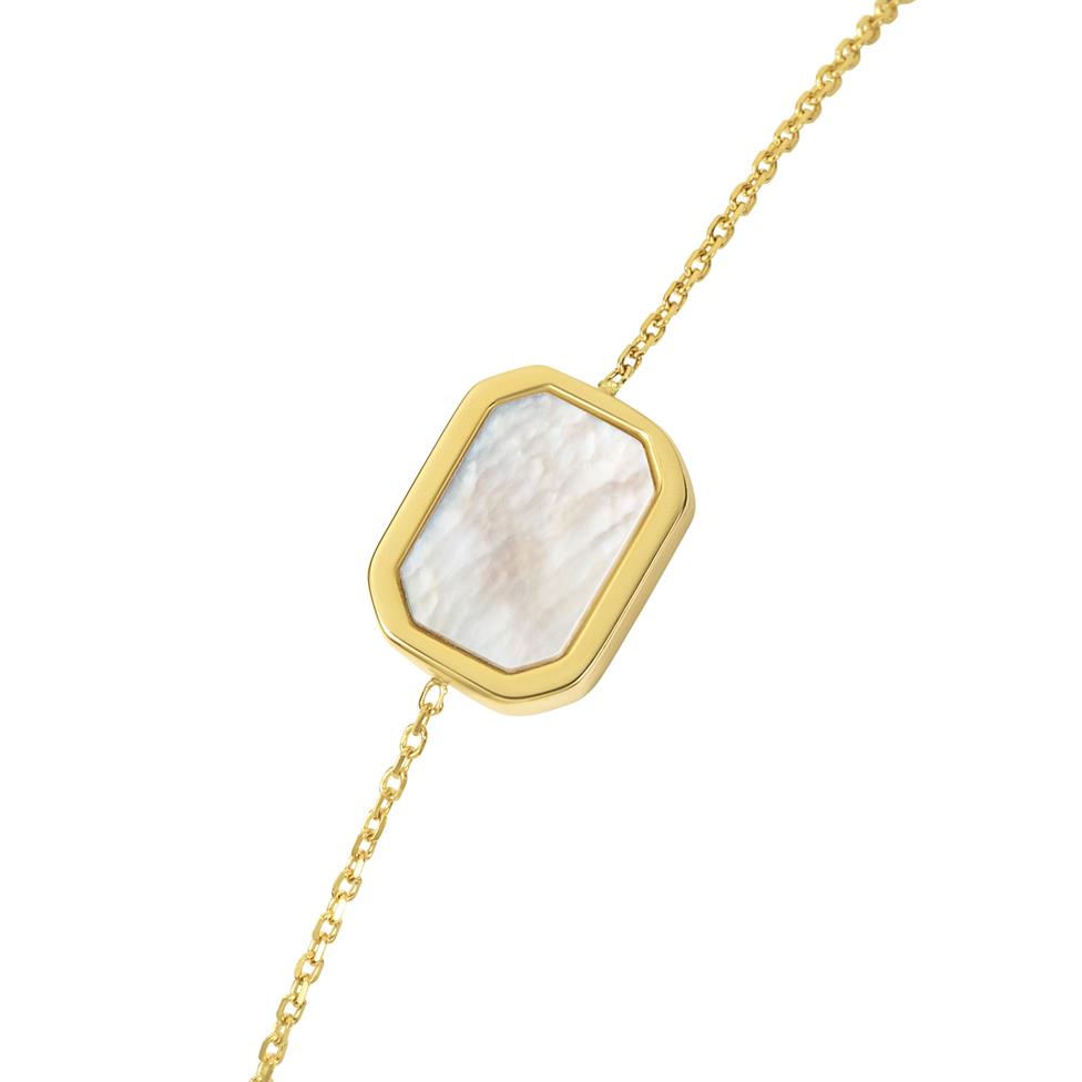 Nova 18ct Yellow Gold Octagon Mother of Pearl Bracelet  Thumbnail Image 1