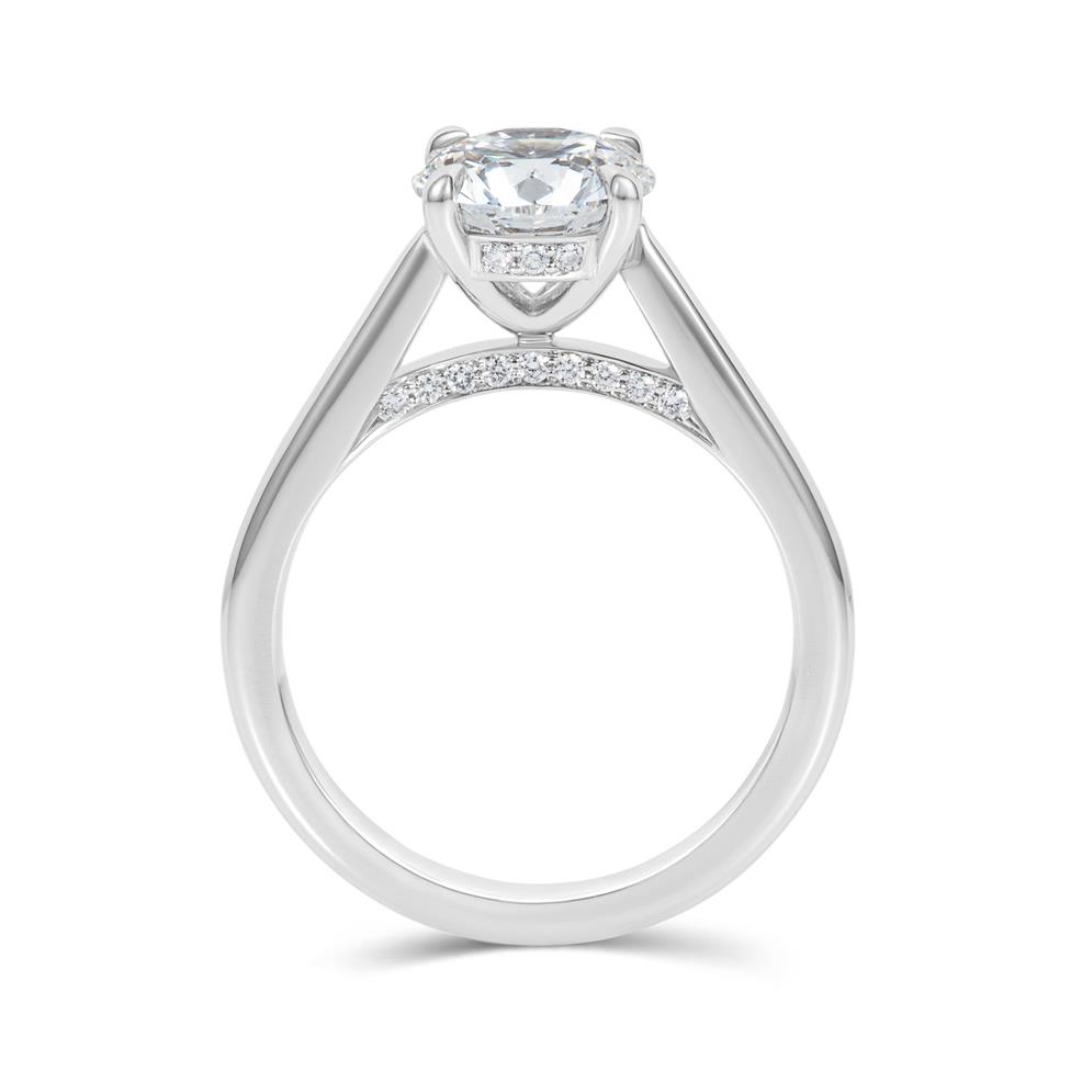 Platinum Diamond Solitaire Engagement Ring 2.00ct Thumbnail Image 4