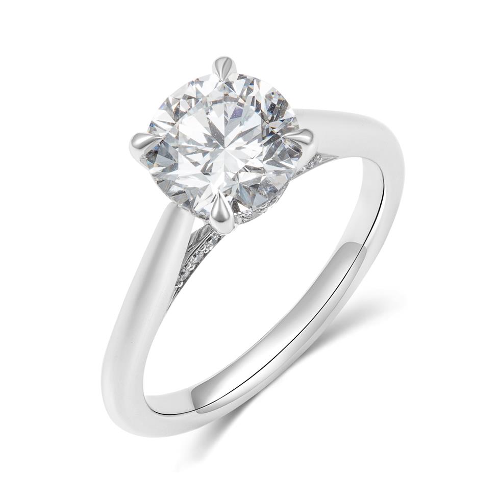 Platinum Diamond Solitaire Engagement Ring 2.00ct Thumbnail Image 0