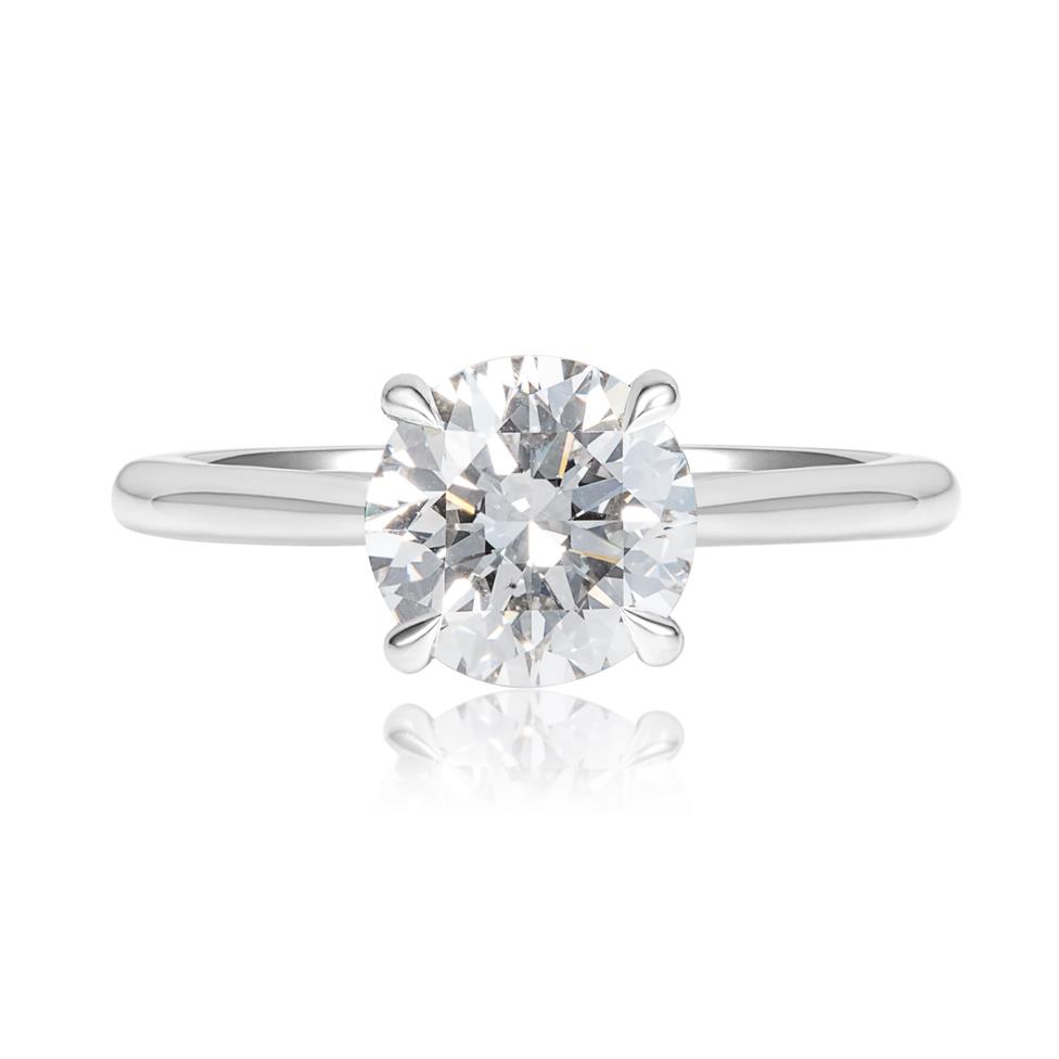 Platinum Diamond Solitaire Engagement Ring 2.00ct Thumbnail Image 3