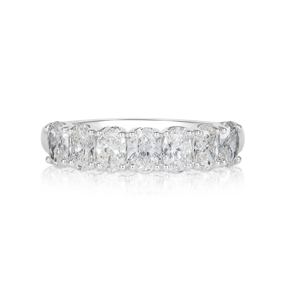 Platinum Oval Diamond Eternity Ring 1.50ct Thumbnail Image 2