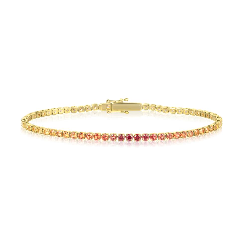 Bonbon 18ct Yellow Gold Ombre Yellow Sapphire and Diamond Bracelet Thumbnail Image 0