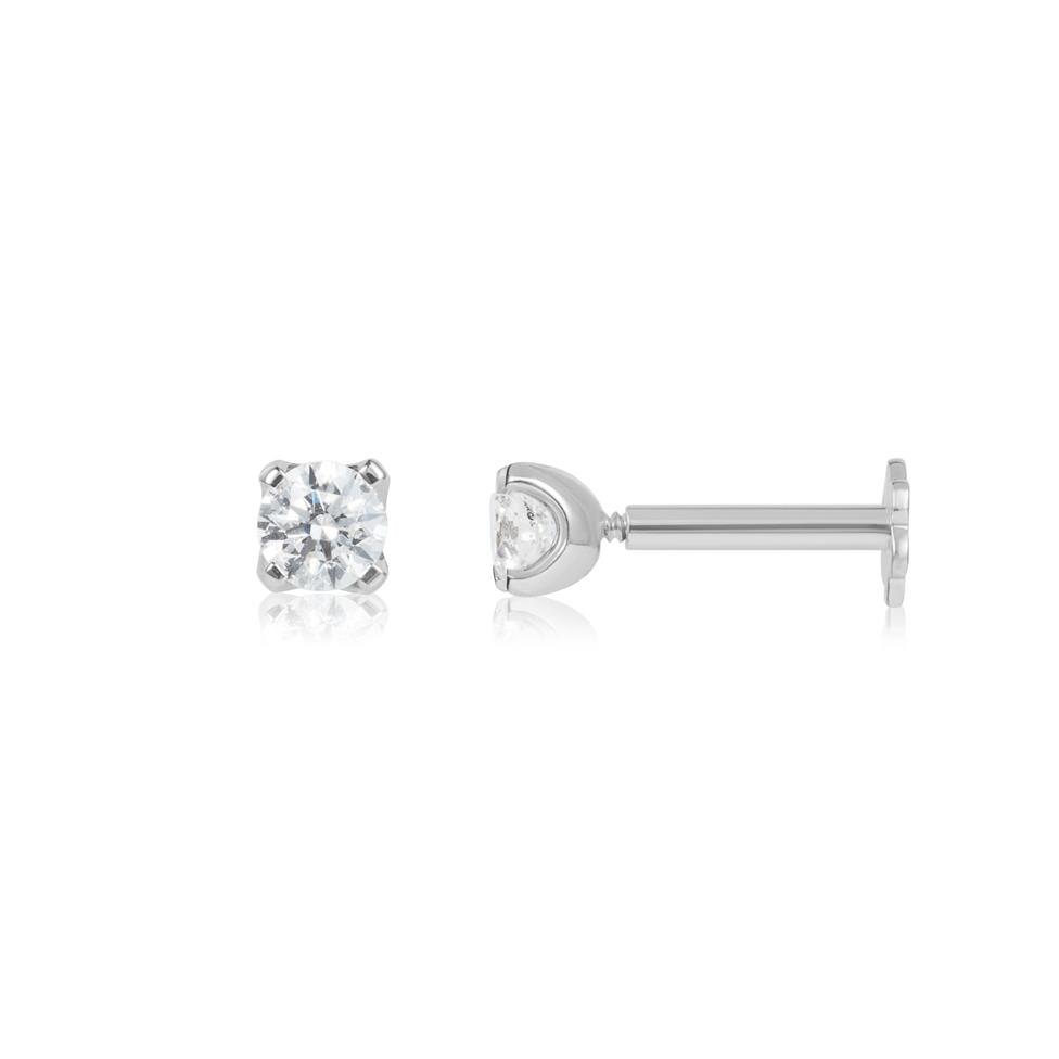 18ct White Gold Diamond Tragus Fitting Single Stud 0.15ct Thumbnail Image 0