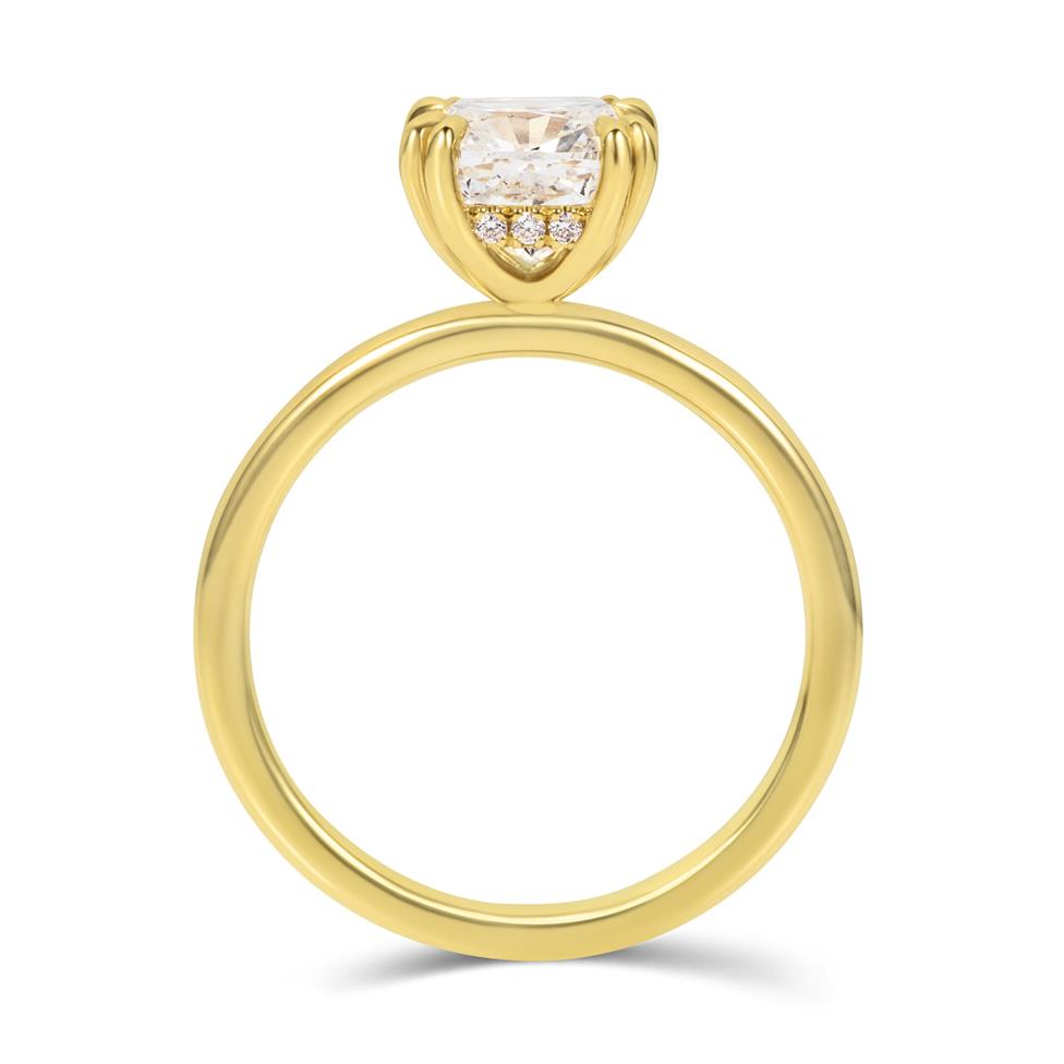 18ct Yellow Gold Cushion Diamond Engagement Ring 2.00ct Thumbnail Image 3