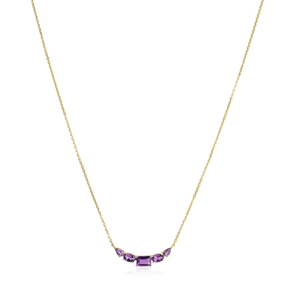 Bonbon 18ct Yellow Gold Amethyst Necklace Thumbnail Image 2