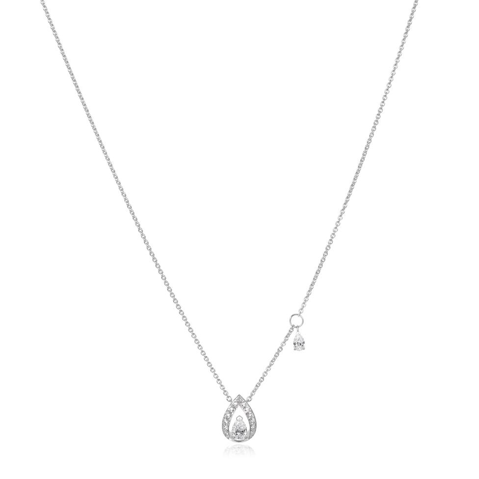 Theia 18ct White Gold Diamond Necklace Thumbnail Image 2