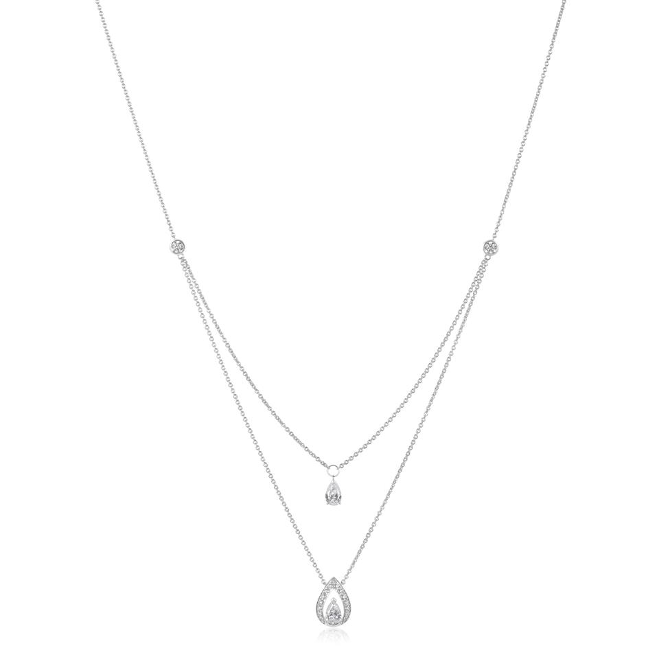 Theia 18ct White Gold Diamond Necklace Thumbnail Image 2