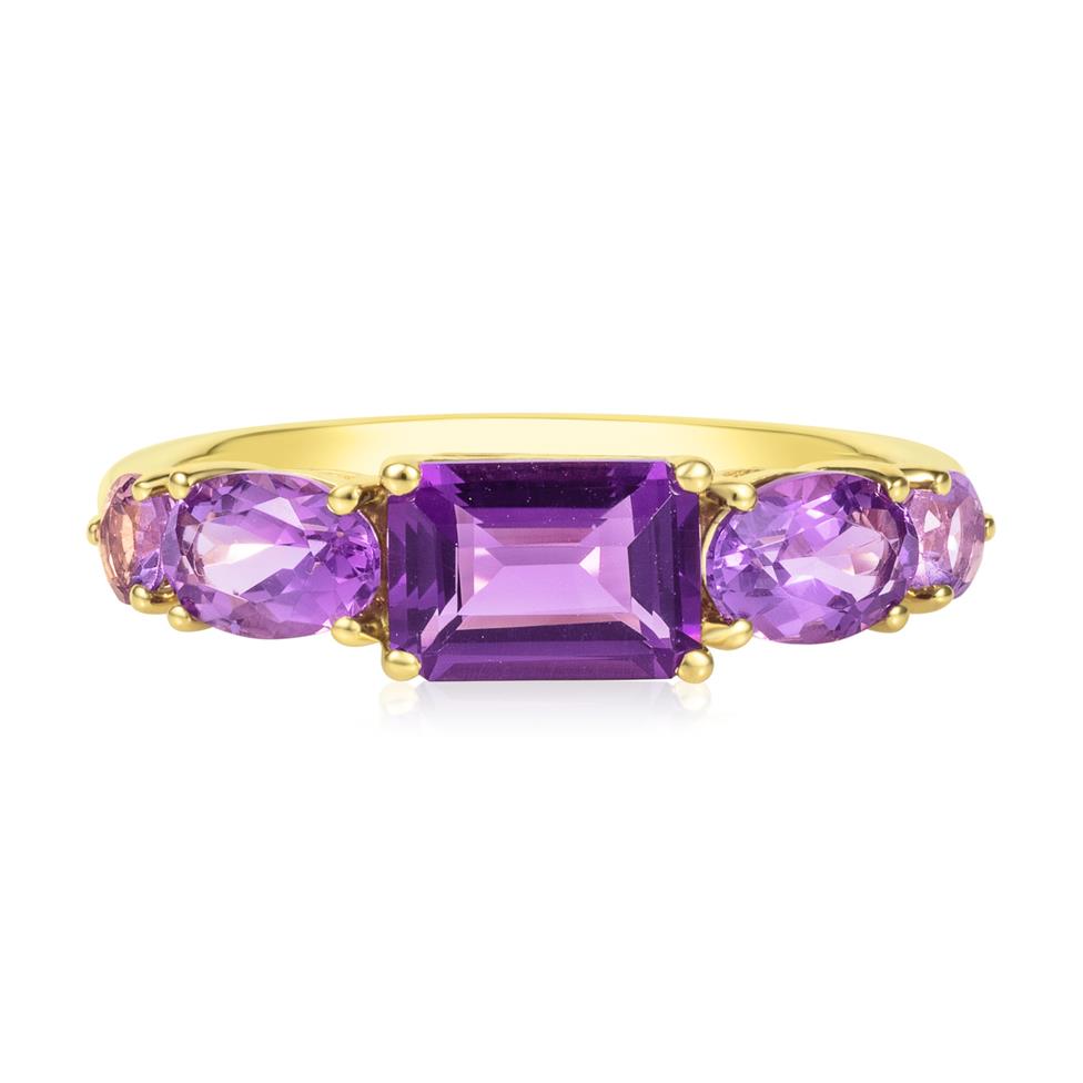 Bonbon 18ct Yellow Gold Amethyst Ring Thumbnail Image 2
