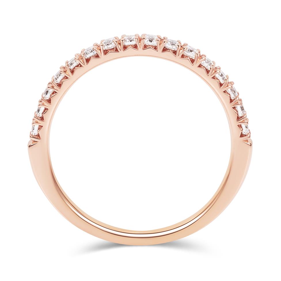 18ct Rose Gold Diamond Half Eternity Ring 0.34ct Thumbnail Image 2