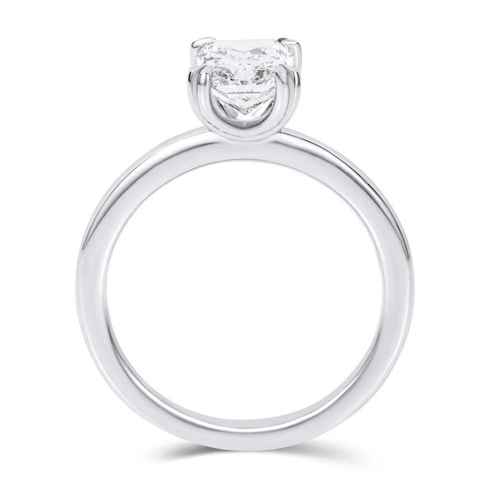 Platinum Lab Grown Radiant Diamond Engagement Ring 1.50ct Thumbnail Image 2