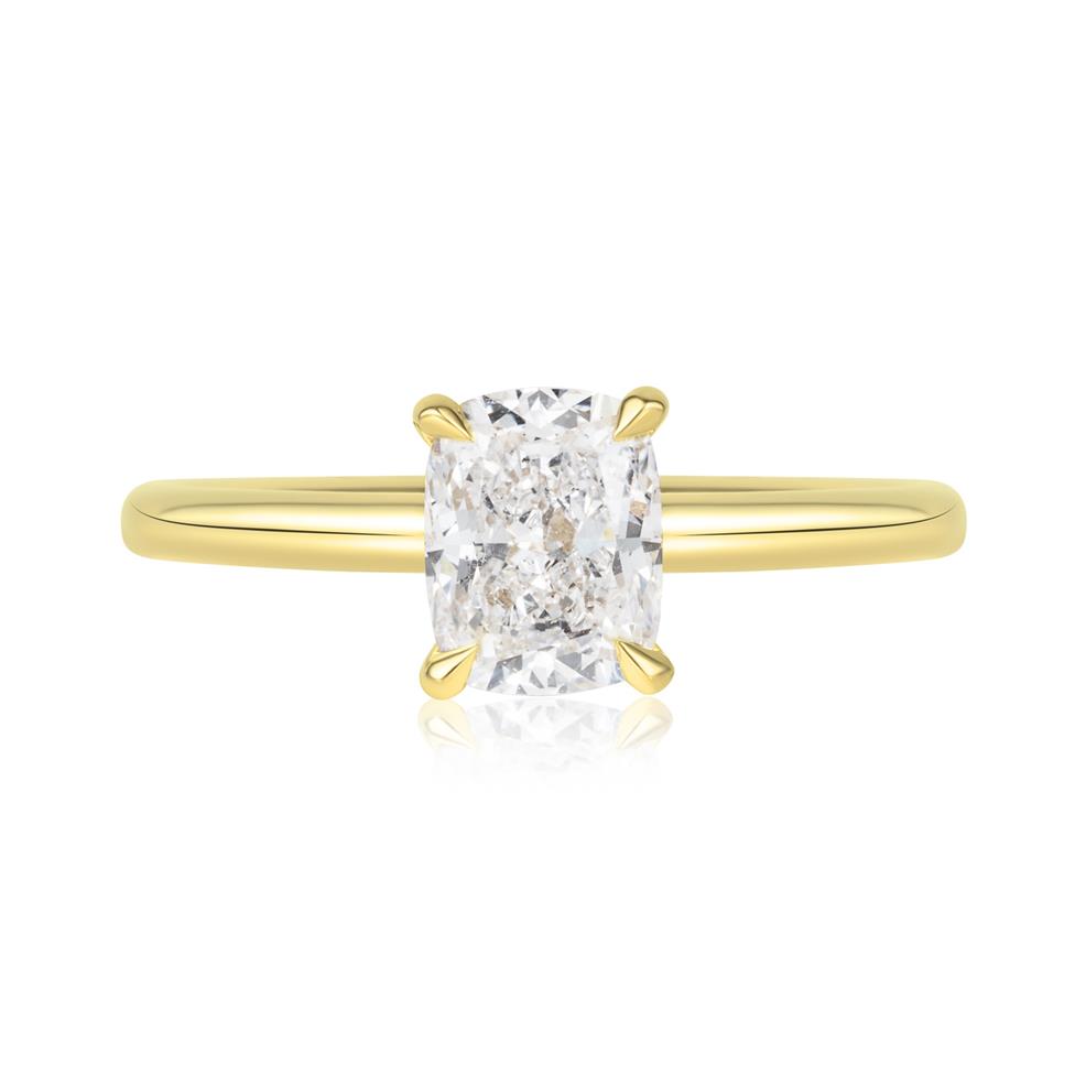 18ct Yellow Gold Cushion Diamond Engagement Ring 1.00ct Thumbnail Image 1