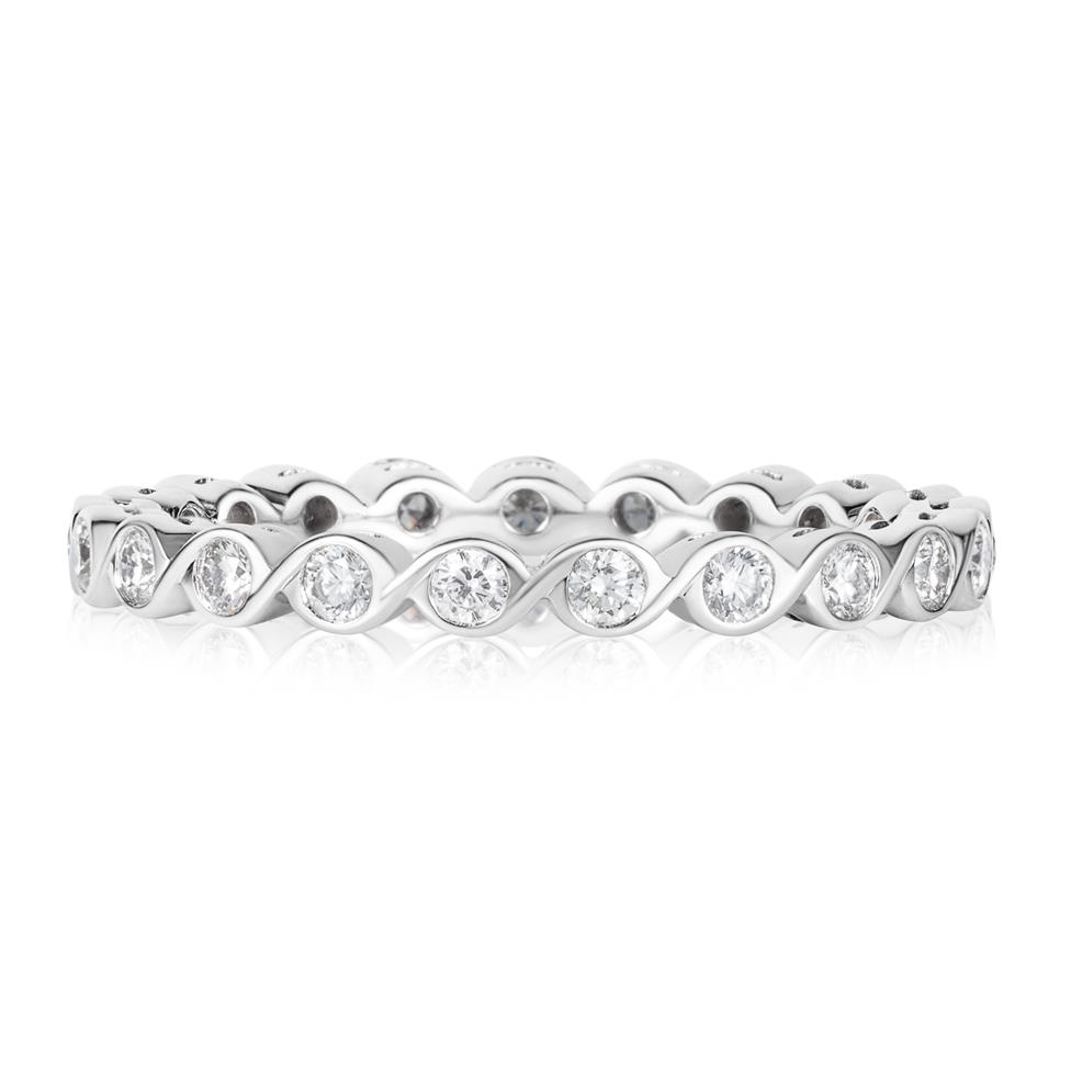 18ct White Gold Diamond Full Eternity Ring Thumbnail Image 1