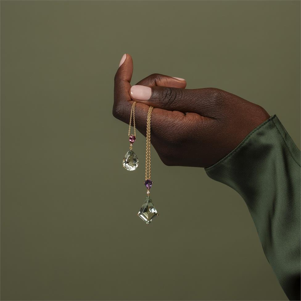 Sweetpea Amethyst and Peridot Necklace Thumbnail Image 5