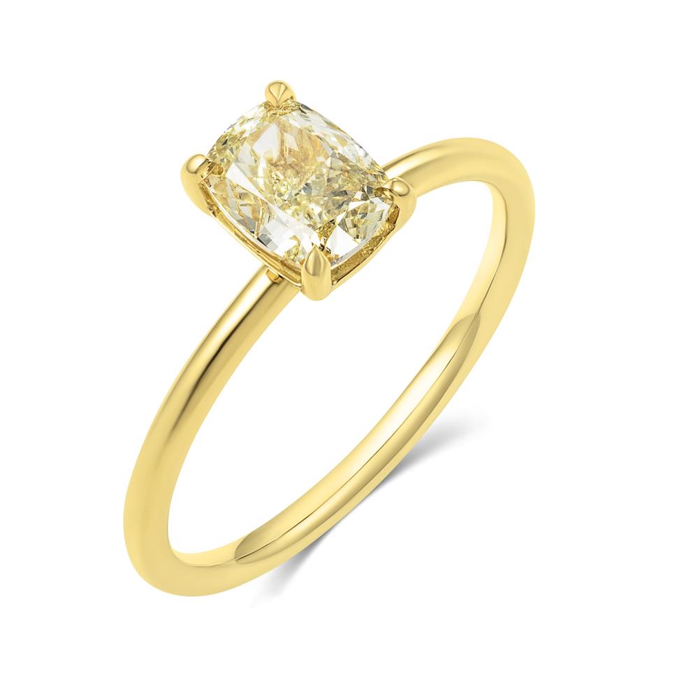 18ct Yellow Gold Fancy Yellow Diamond Engagement Ring 1.00ct Thumbnail Image 0
