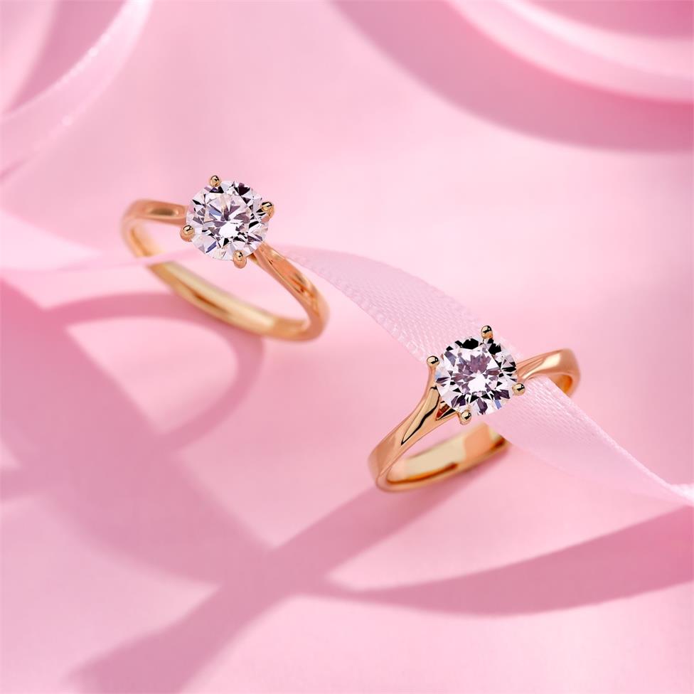 18ct Yellow Gold Twist Design Diamond Solitaire Engagement Ring 1.00ct Thumbnail Image 4