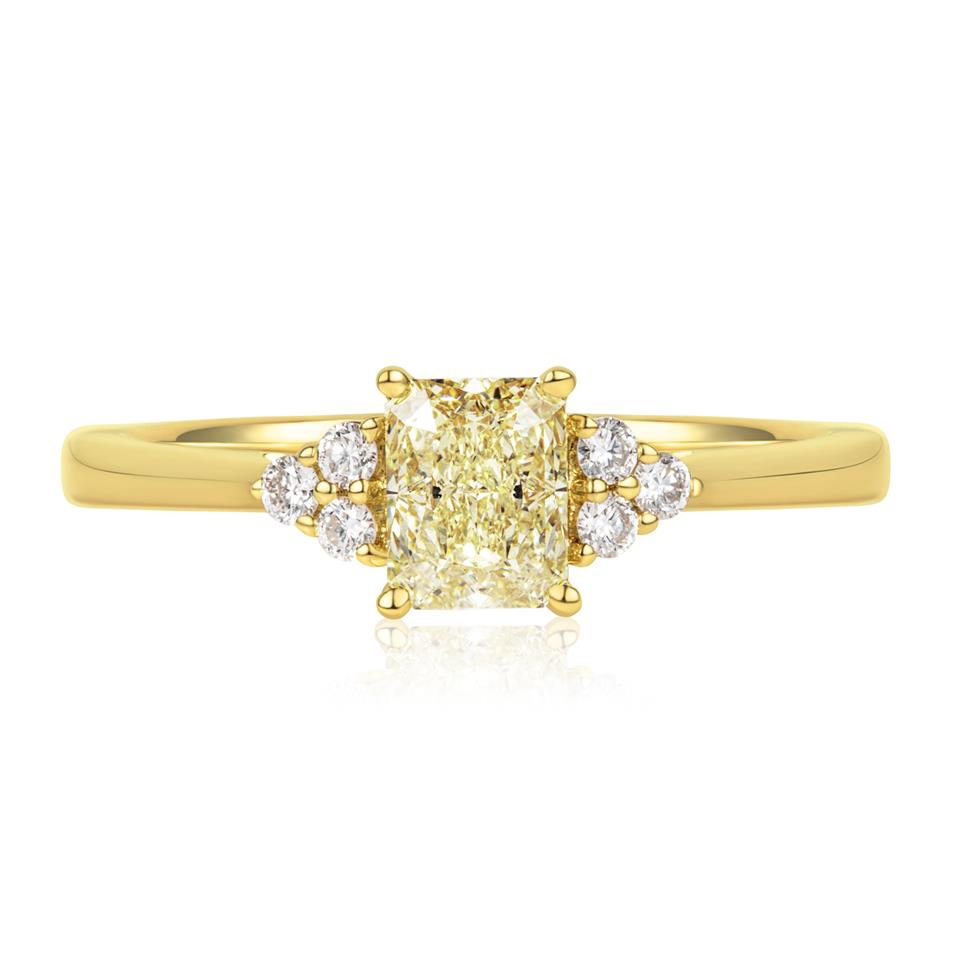 18ct Yellow Gold Champagne Radiant Diamond Engagement Ring 0.75ct Thumbnail Image 1