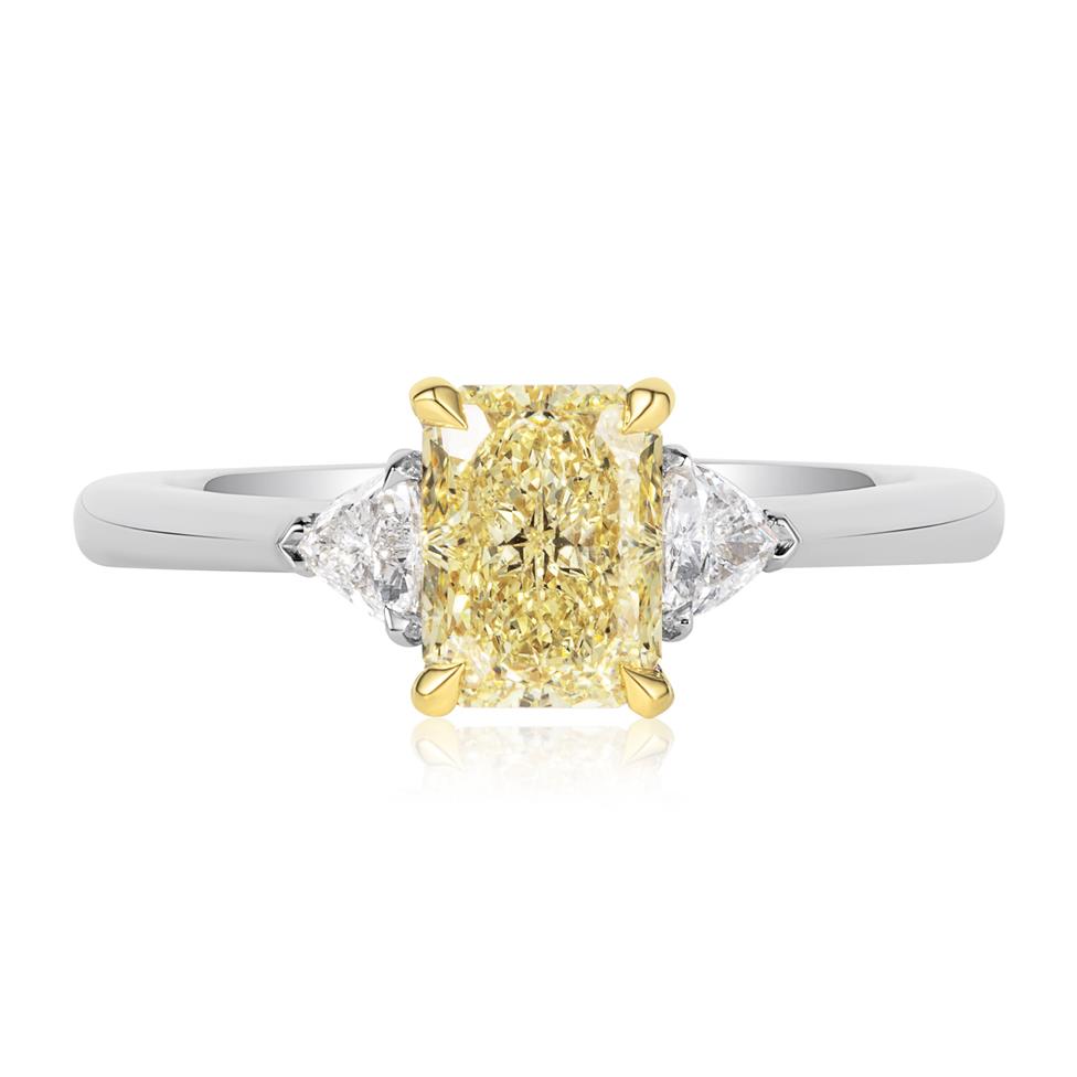 Platinum Champagne Radiant Diamond Engagement Ring 1.25ct Thumbnail Image 1