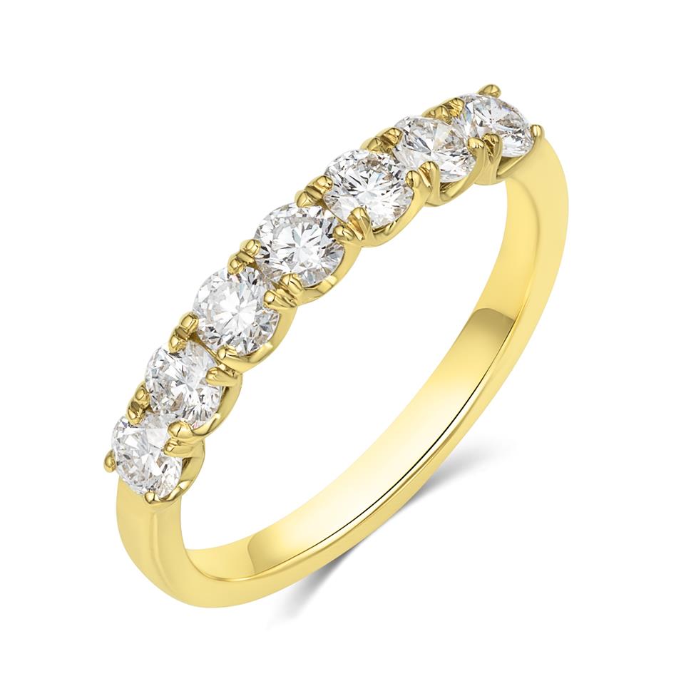 18ct Yellow Gold Diamond Seven Stone Eternity Ring 0.70ct Thumbnail Image 0