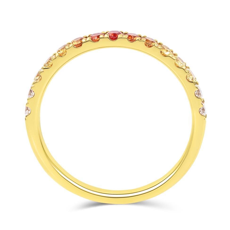 Bonbon 18ct Yellow Gold Yellow Sapphire Eternity Ring Thumbnail Image 2