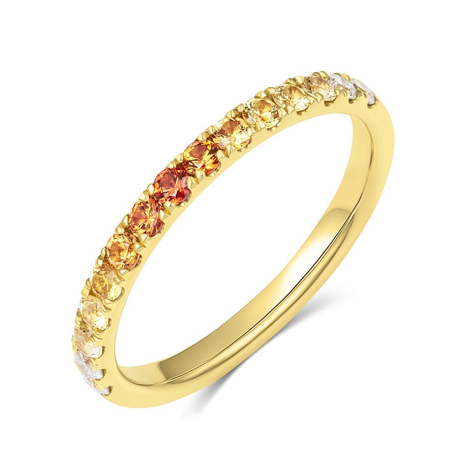 Bonbon 18ct Yellow Gold Yellow Sapphire Eternity Ring Thumbnail Image 0