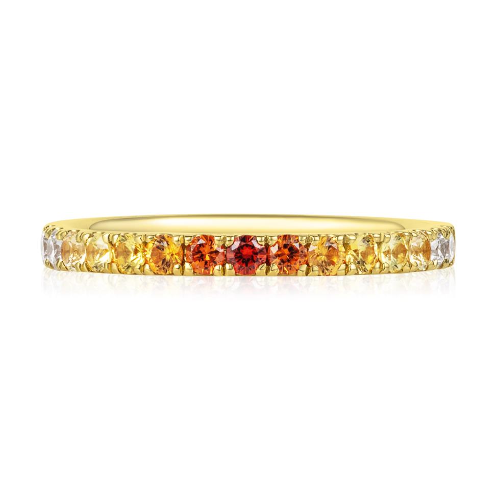 Bonbon 18ct Yellow Gold Yellow Sapphire Eternity Ring Thumbnail Image 1