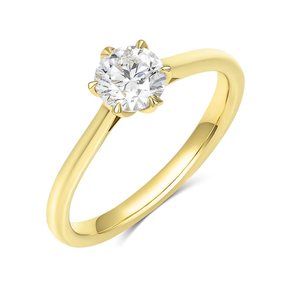 18ct Yellow Gold Diamond Solitaire Engagement Ring 0.70ct Thumbnail Image 0