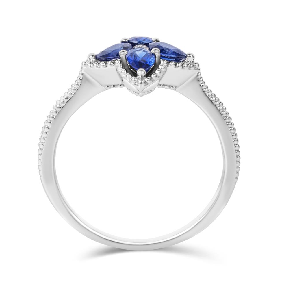 Fleur 18ct White Gold Sapphire Ring Thumbnail Image 3